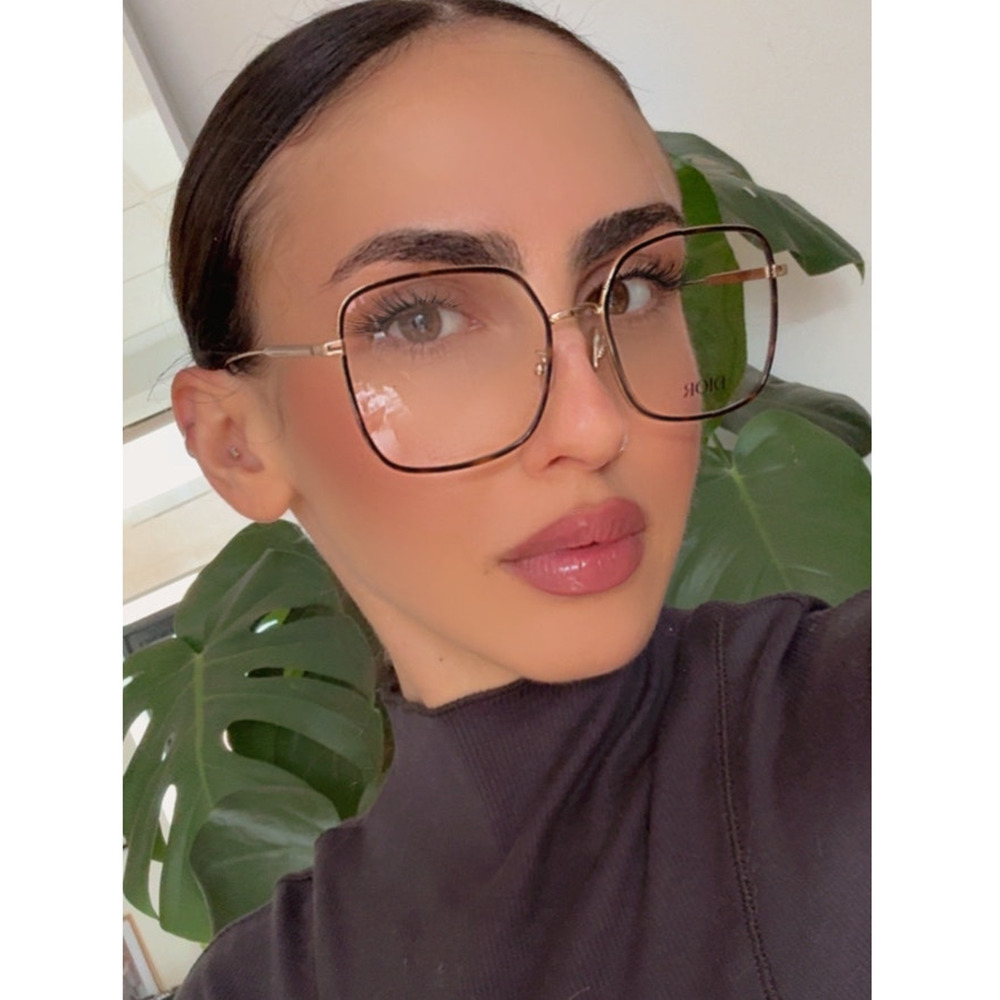 NEW Dior GemDiorO SU Eyeglasses Frames in Gold Brown